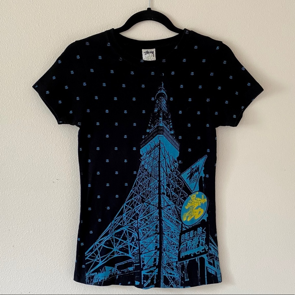 Stüssy • Short Sleeve Graphic Tee • Black/Blue